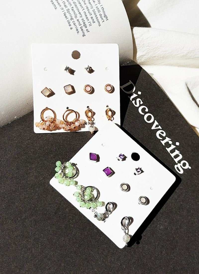 ミニモチーフピアス5SET・全2色