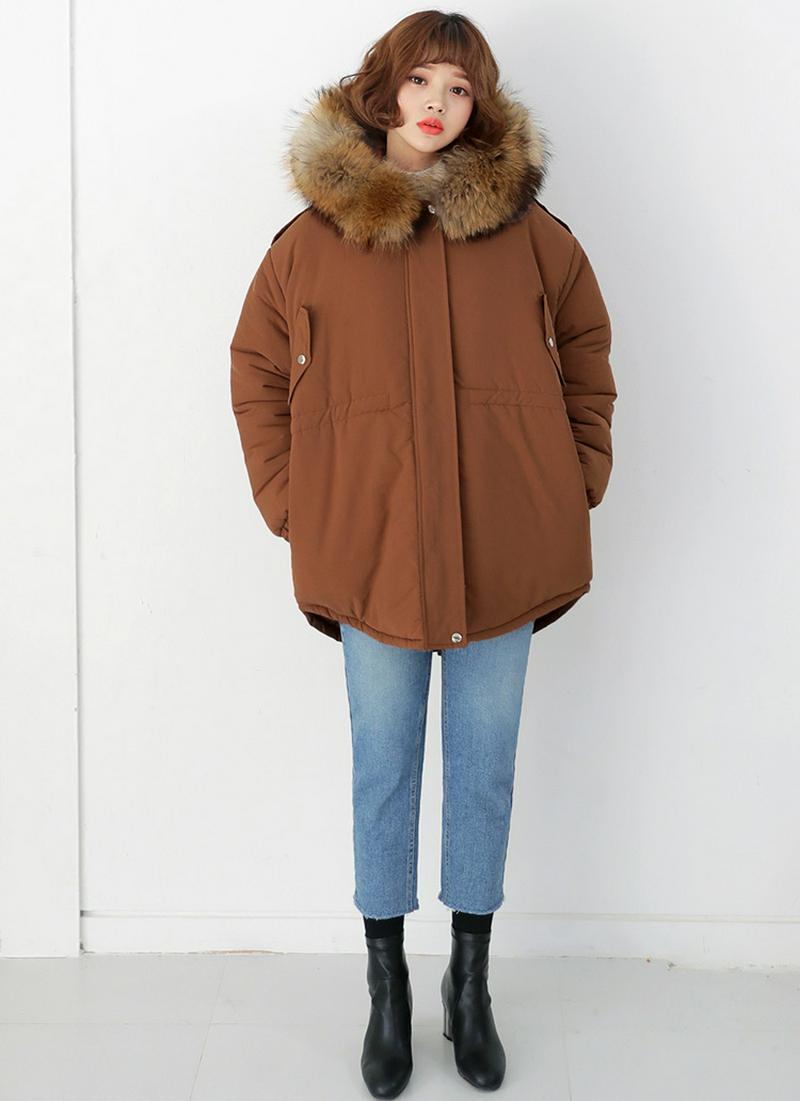 フードファージップアップ中綿ジャケット・全4色