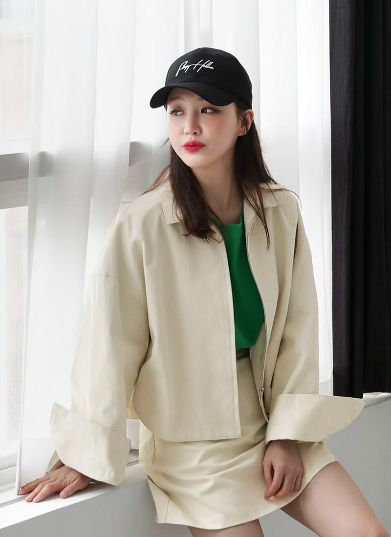 ショートジップアップジャケット・全2色