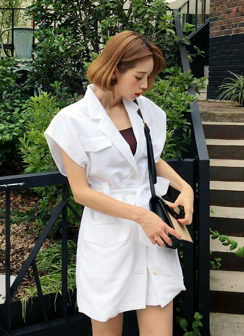 ストラップSETショートスリーブジャケット・全2色