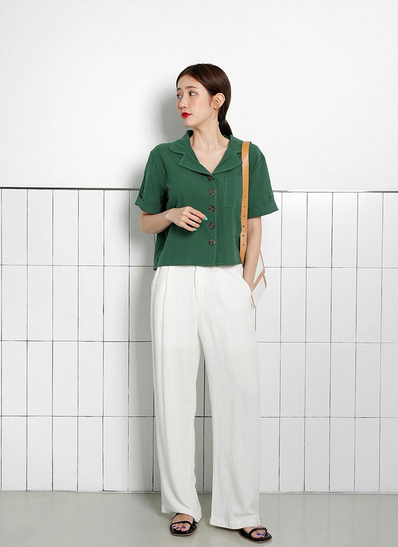 開襟ショートジャケット・全5色