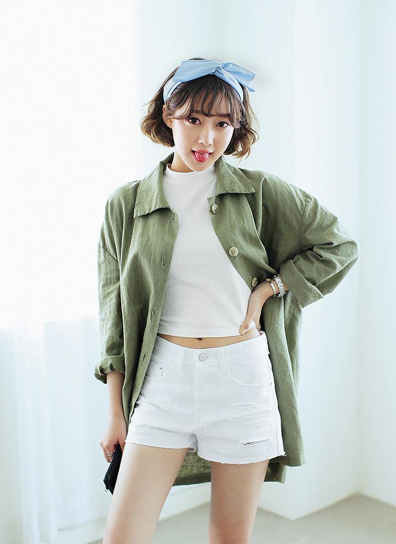 ロングリネンジャケット・全5色