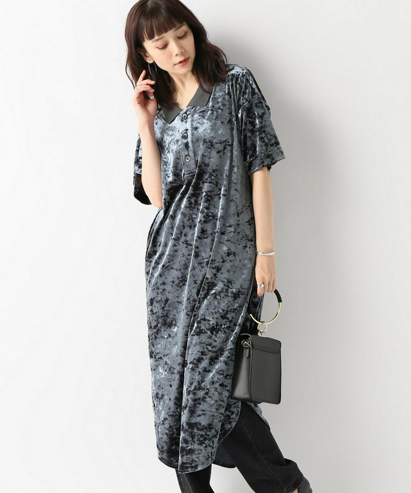 ベロアポロワンピース