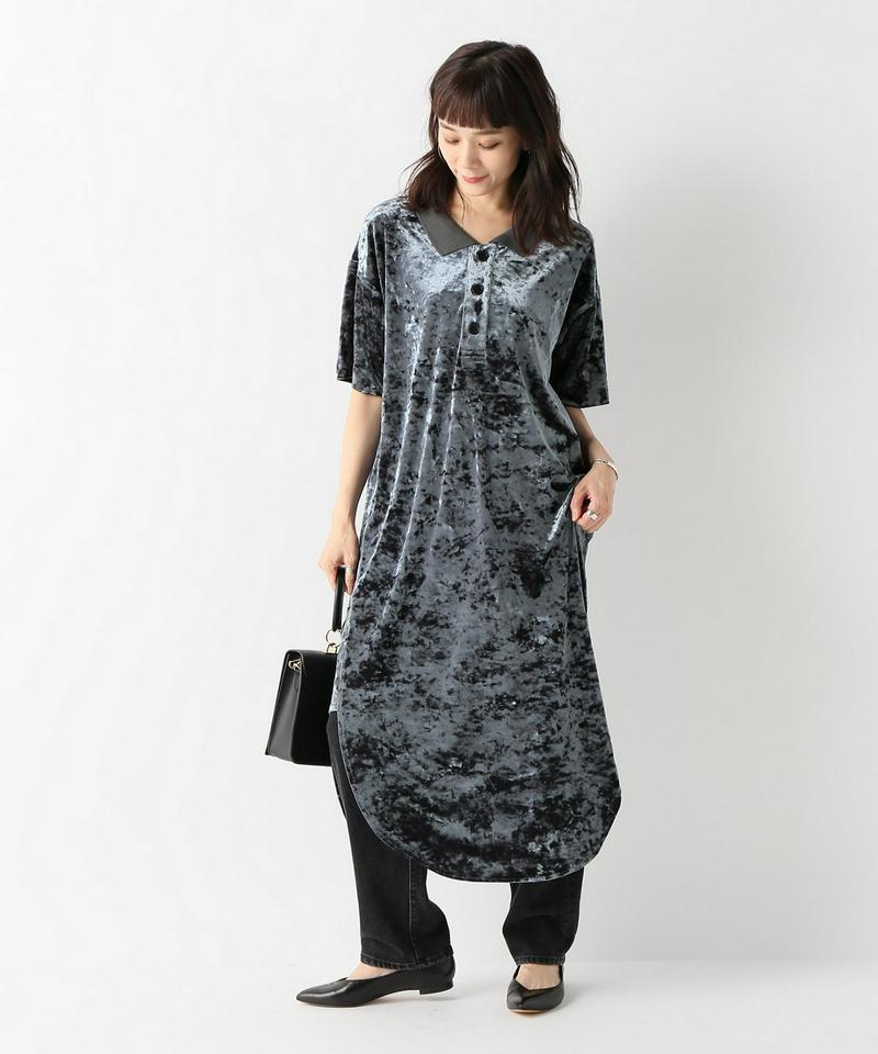 ベロアポロワンピース