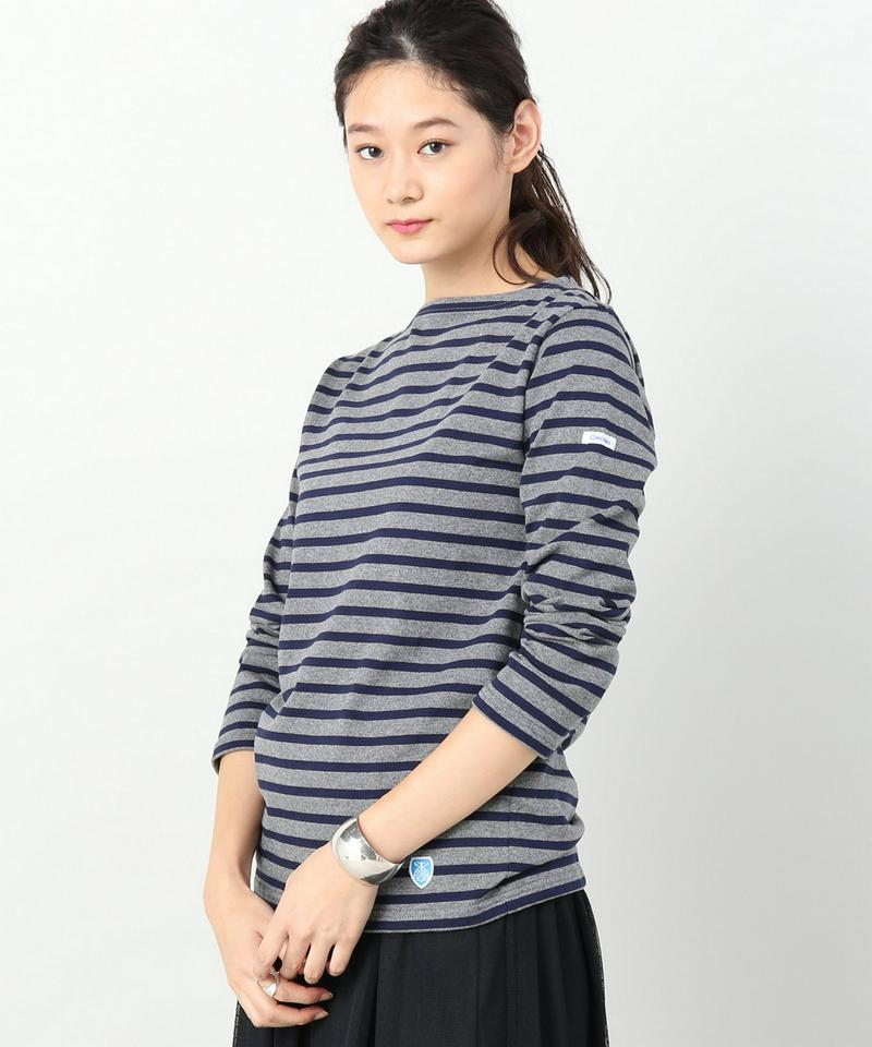 【ORCIVAL/オーシバル】 COTTON LOURD SLEEVE STRIPE：カットソー