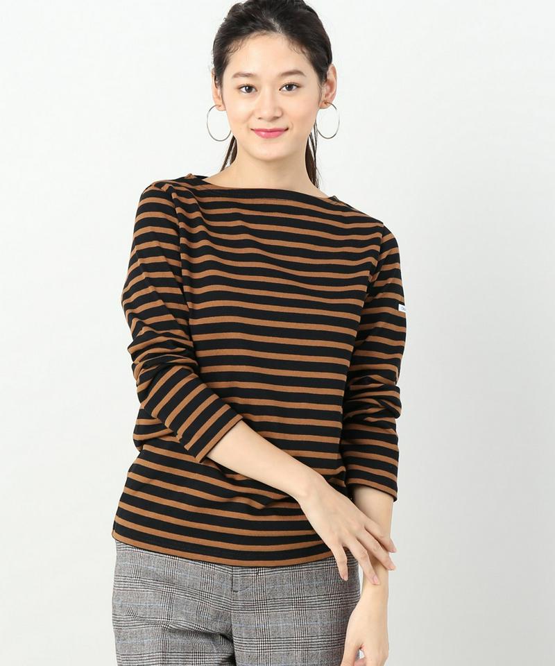 【ORCIVAL/オーシバル】 COTTON LOURD SLEEVE STRIPE：カットソー