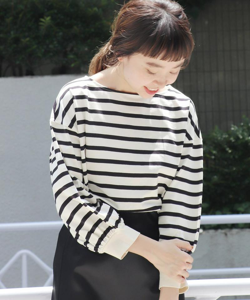 《追加予約》《WEB限定》JS+eバスクボーダーパフプルオーバー◆