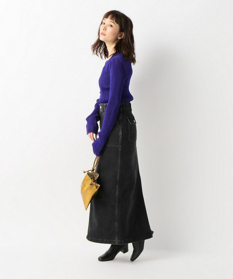 【PRISCAVera】COTTON PLEATED TOP長袖：カットソー