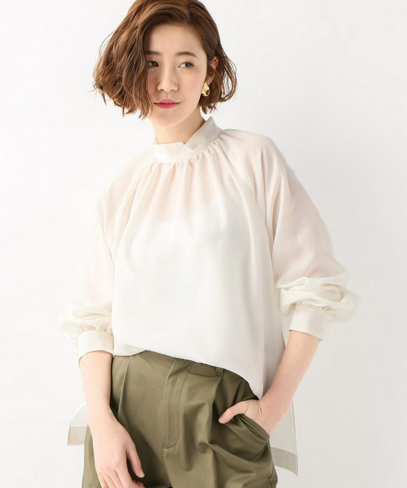 テンセルダンガリースタンドブラウス