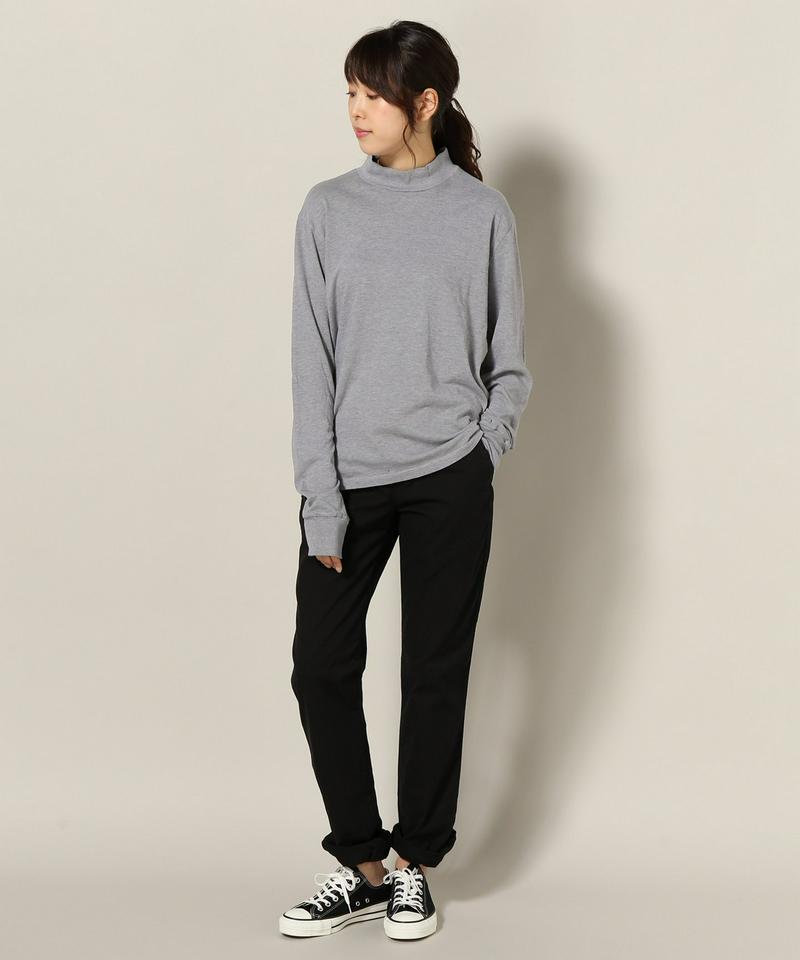 SKU L/S HEATHER JERSEY MOCK NECK TEE