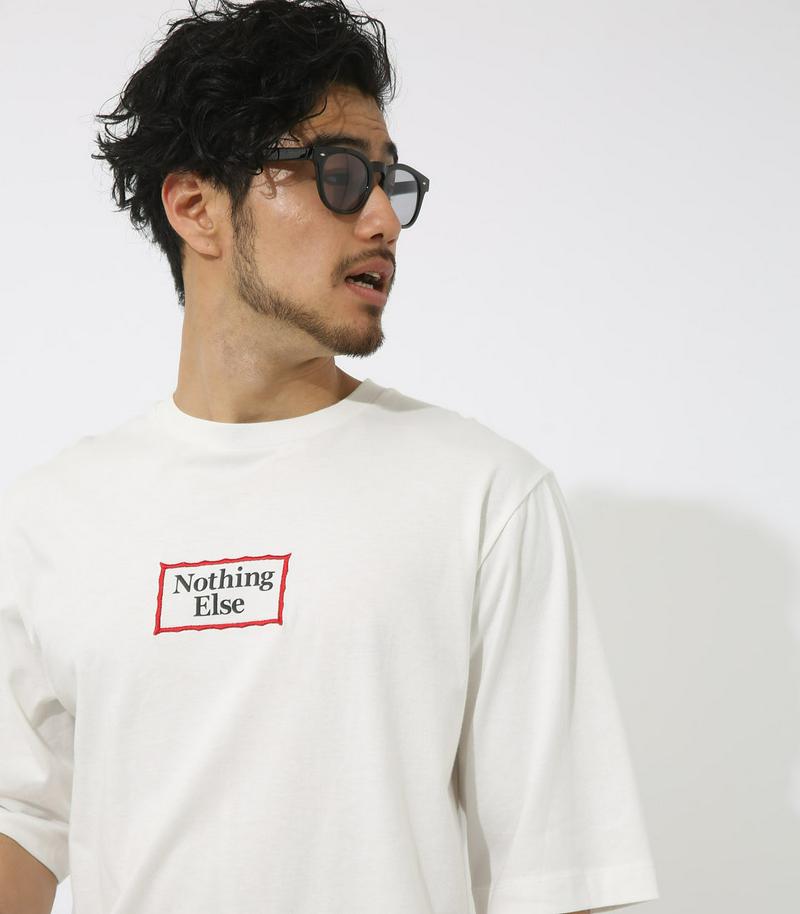 【MEN'S】Nothing刺繍クルーネック半袖BIG T