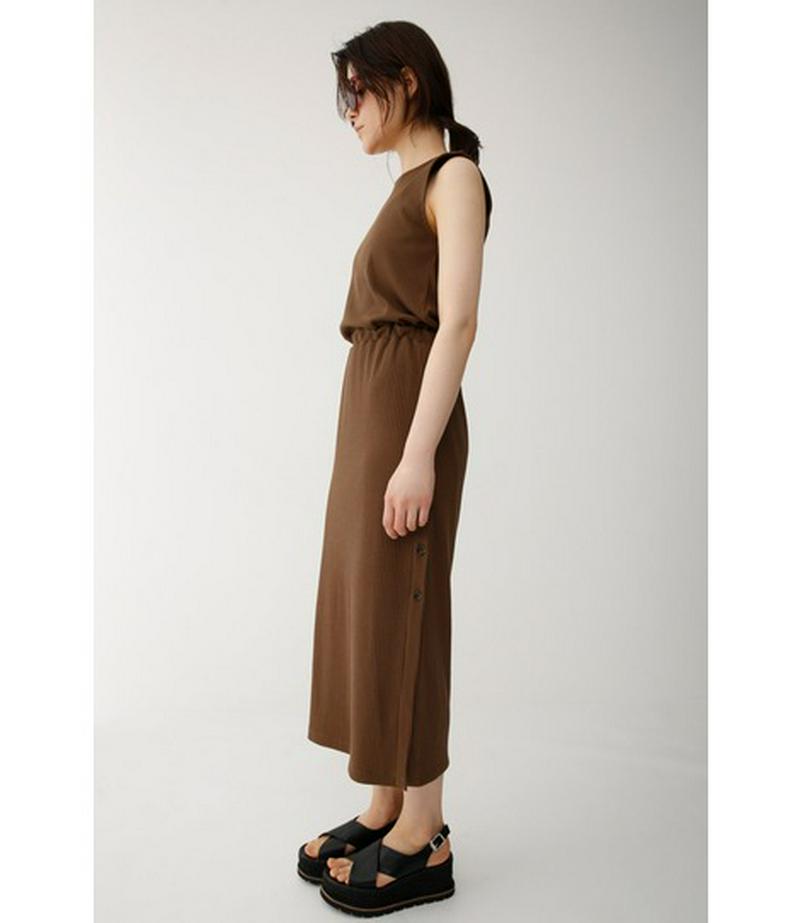 BUTTON UP RIB ドレス