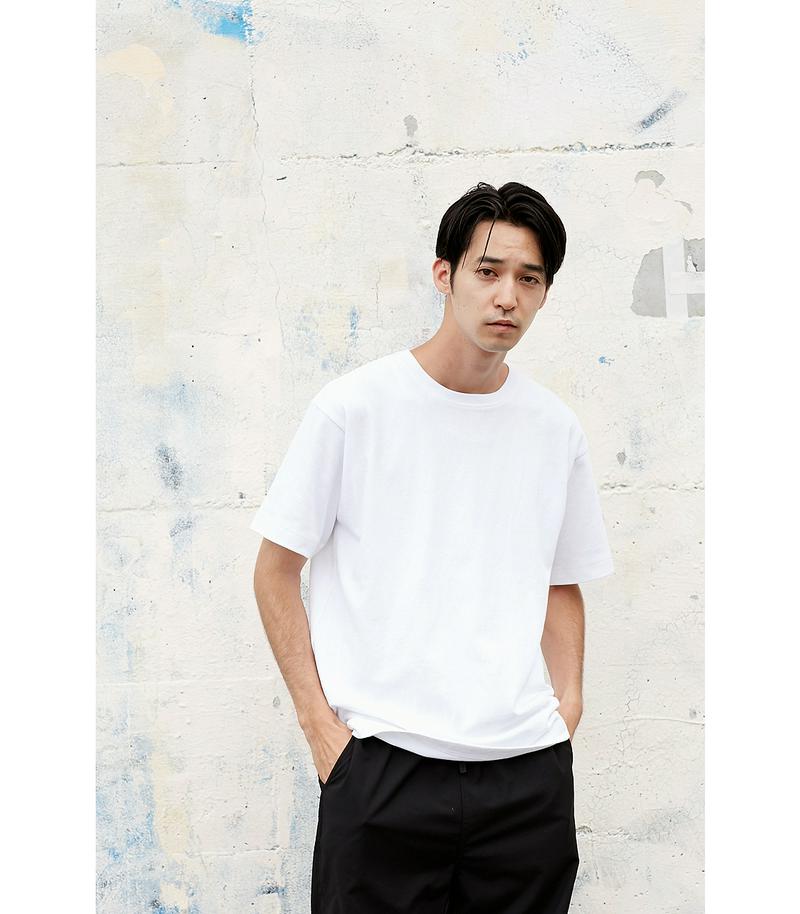 【MEN'S】空紡天竺Cネック半袖TEE