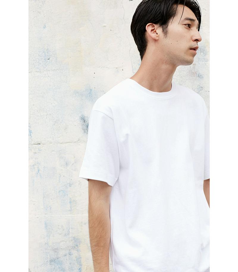 【MEN'S】空紡天竺Cネック半袖TEE