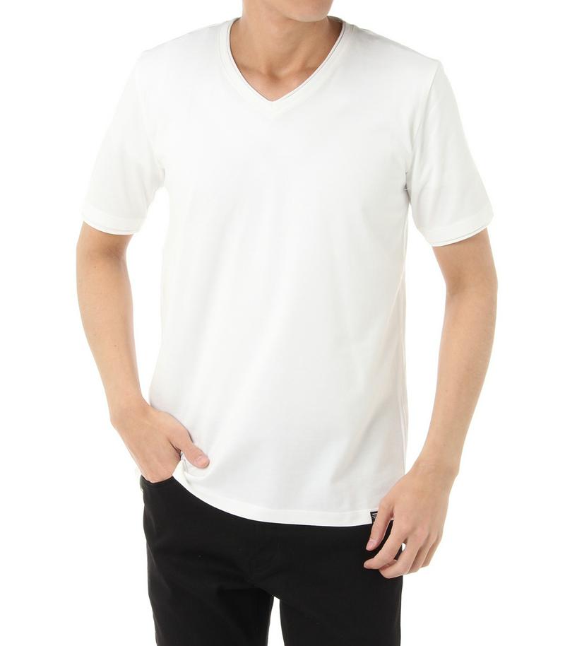 【MEN'S】汗染み防止天竺Vネック半袖T