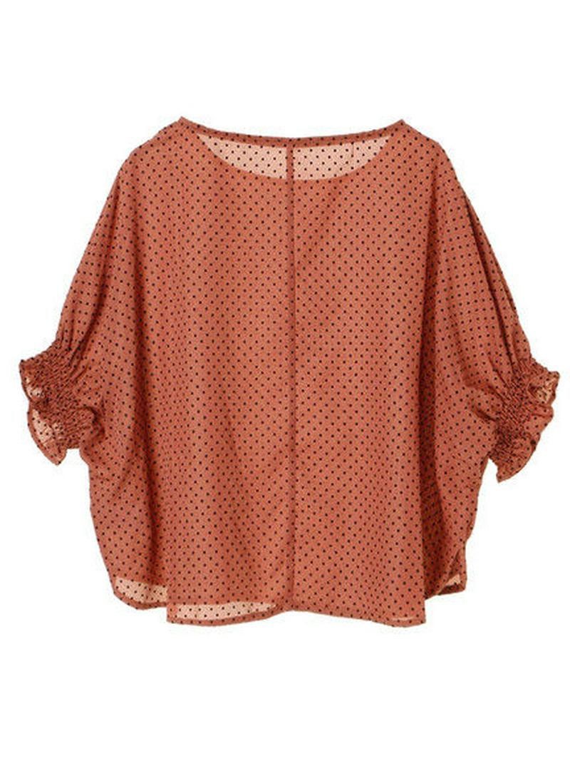 【Special Price】Hunch フロッキードットptブラウス
