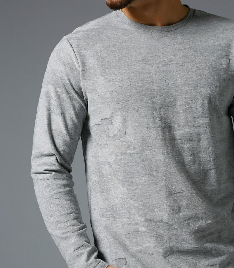 【MEN'S】シャドーカモジャガード長袖クルーネックT