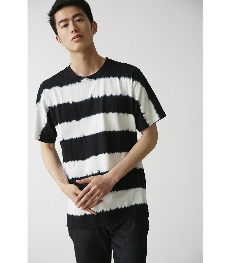【MEN'S】タイダイボーダークルーネック半袖PO