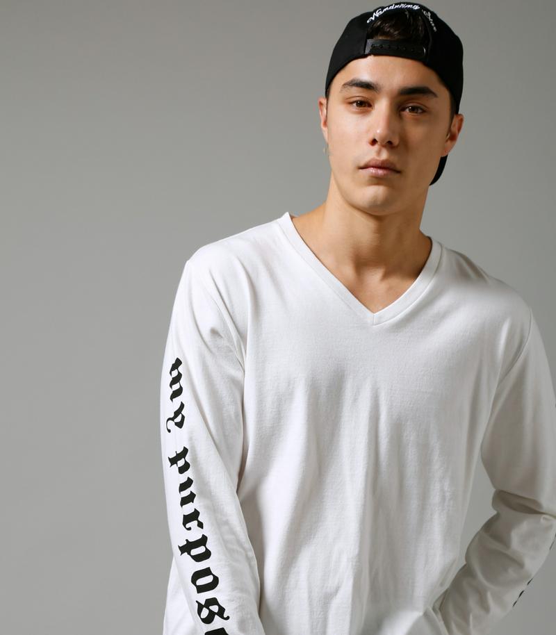 【MEN'S】My purpose長袖VネックT