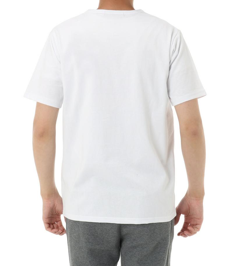 【MEN'S】DISTANCEフロッキープリントクルーネック半袖T