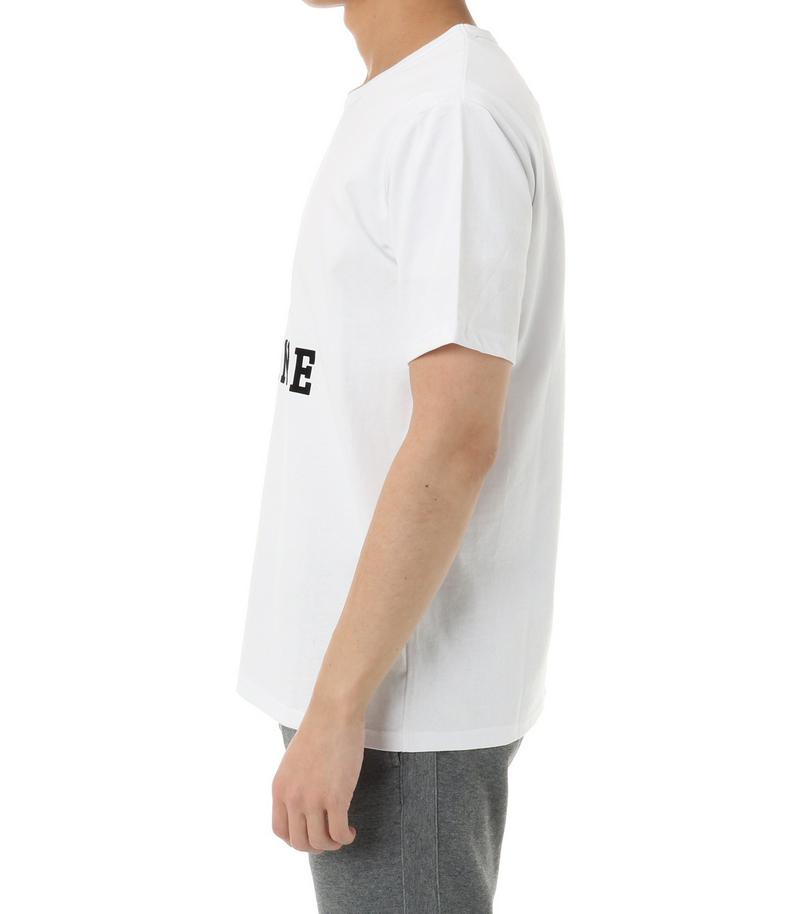 【MEN'S】DISTANCEフロッキープリントクルーネック半袖T
