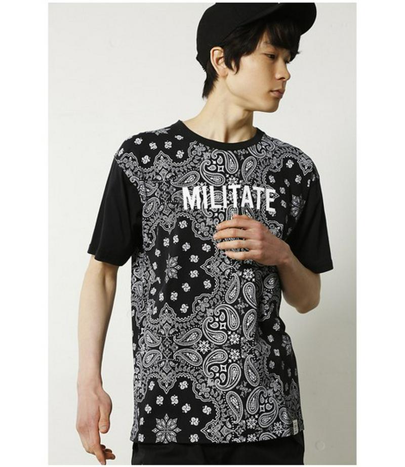【MEN'S】MILITATEペイズリークルーネック半袖T