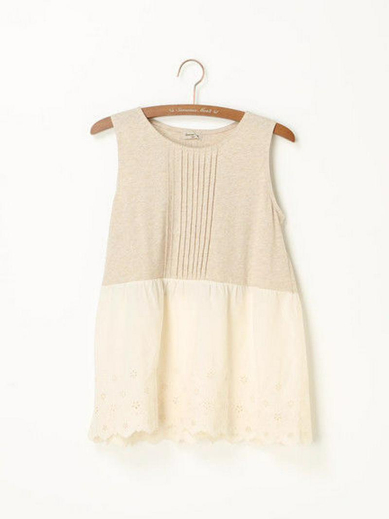 【Special Price】裾スカラップノースリカットソー