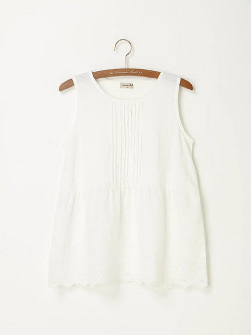 【Special Price】裾スカラップノースリカットソー