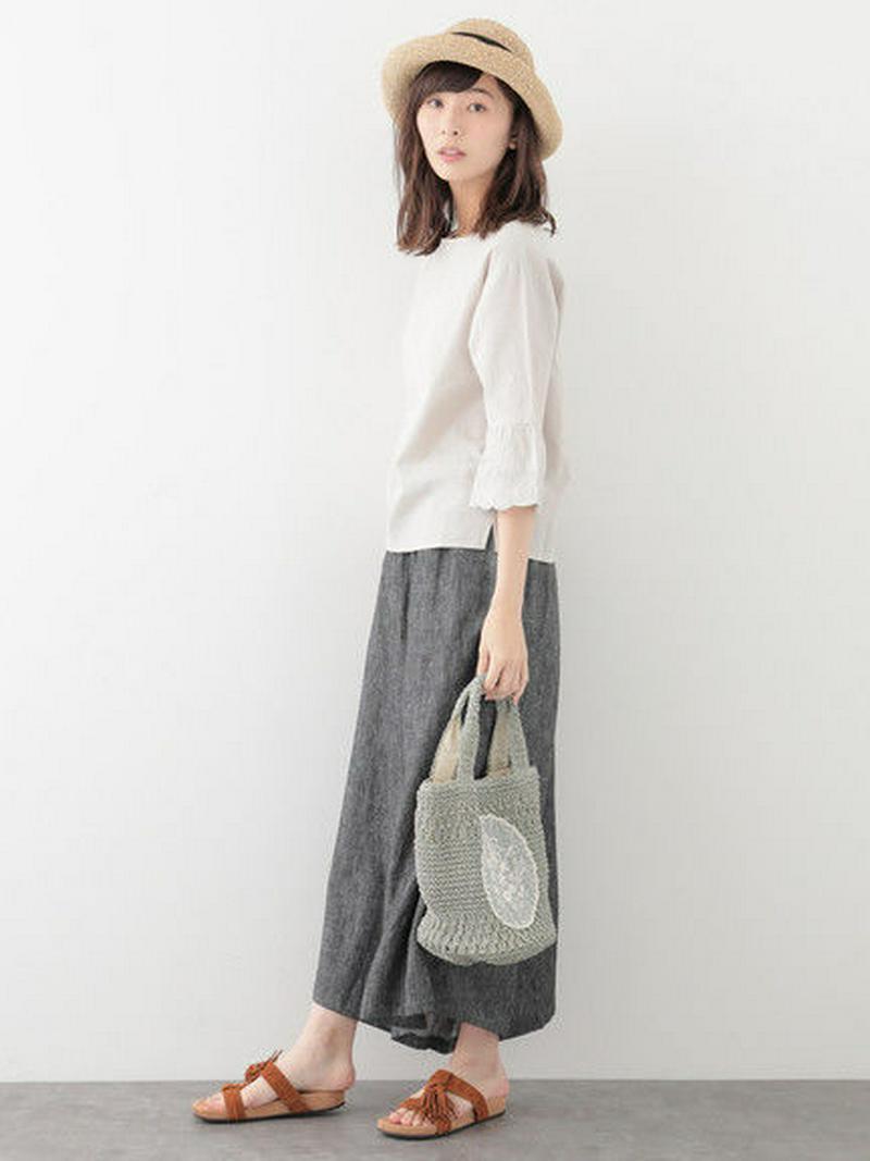 【Special Price】綿麻刺繍ブラウス