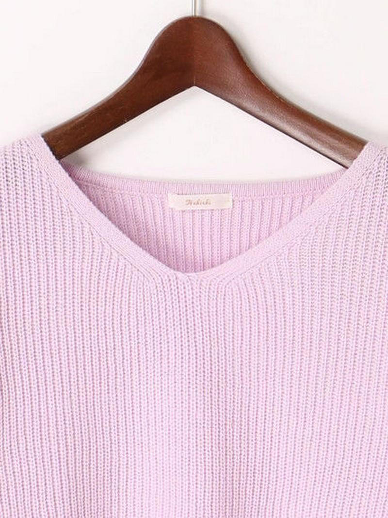 【Special Price】片畦Vネックプルオーバー