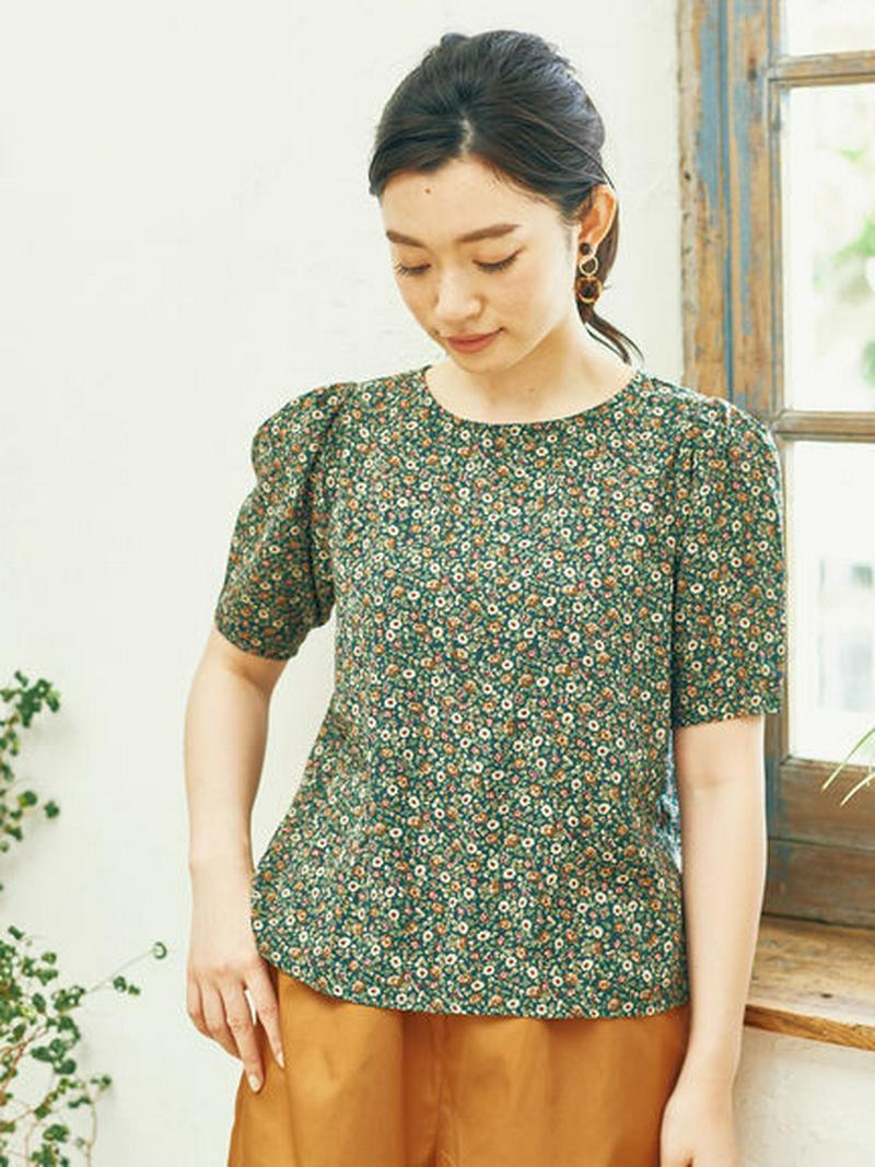 【Special Price】・花柄パワーショルダーブラウス
