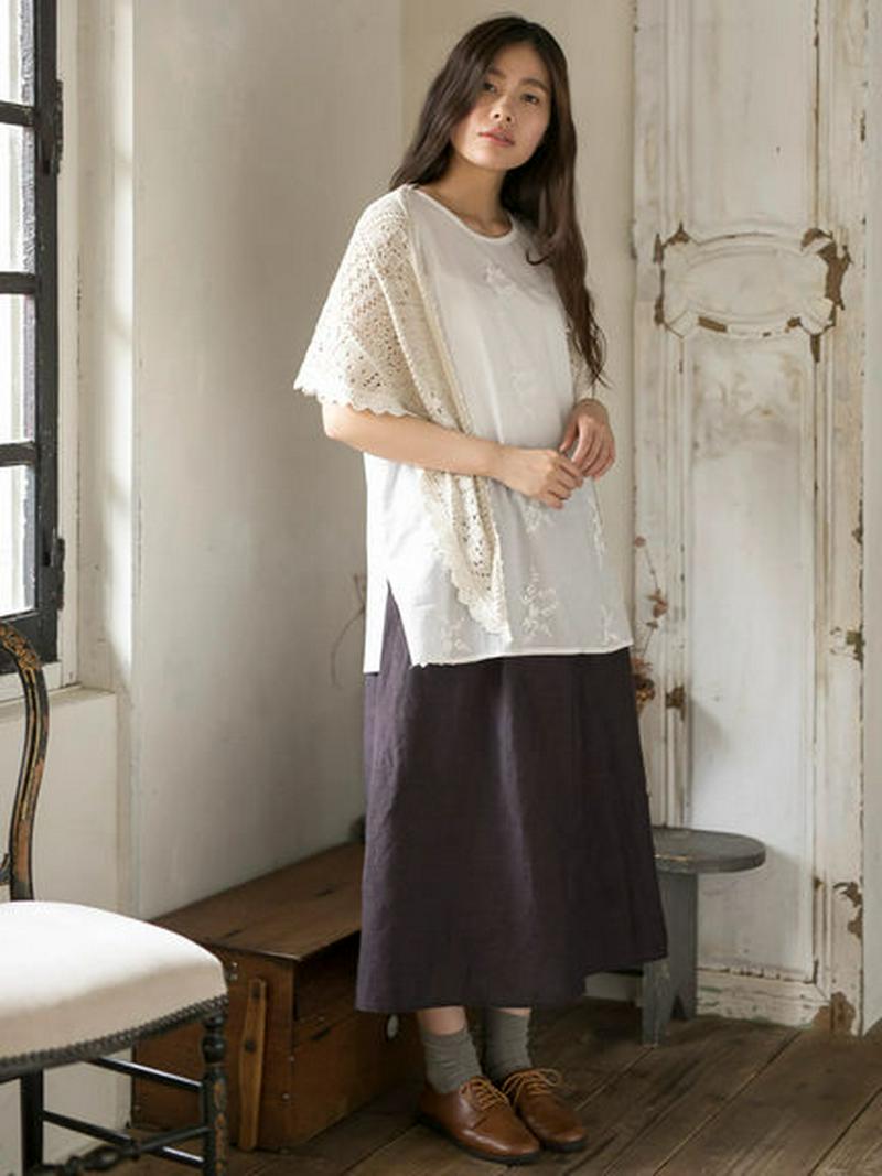 【Special Price】立体レースノースリーブカットソー