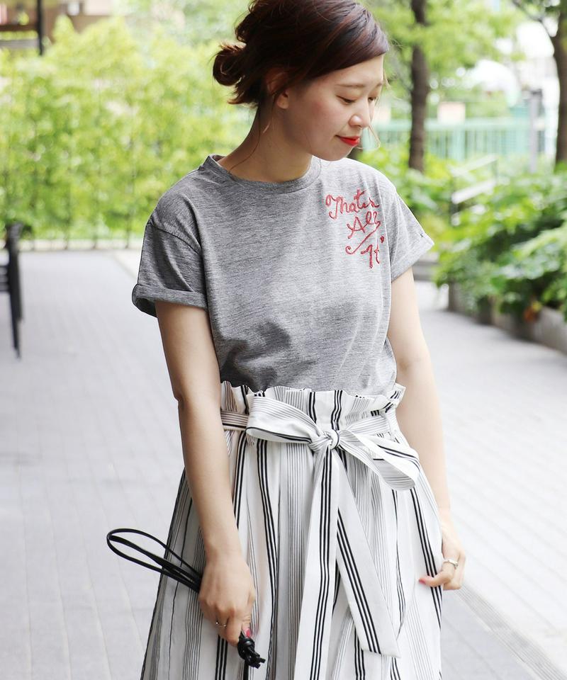 【RIDING HIGH/ライディングハイ】 HANDLE EMBROIDERY MESSAGE Tシャツ◆