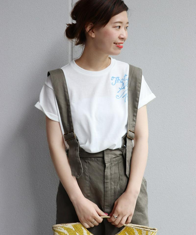 【RIDING HIGH/ライディングハイ】 HANDLE EMBROIDERY MESSAGE Tシャツ◆