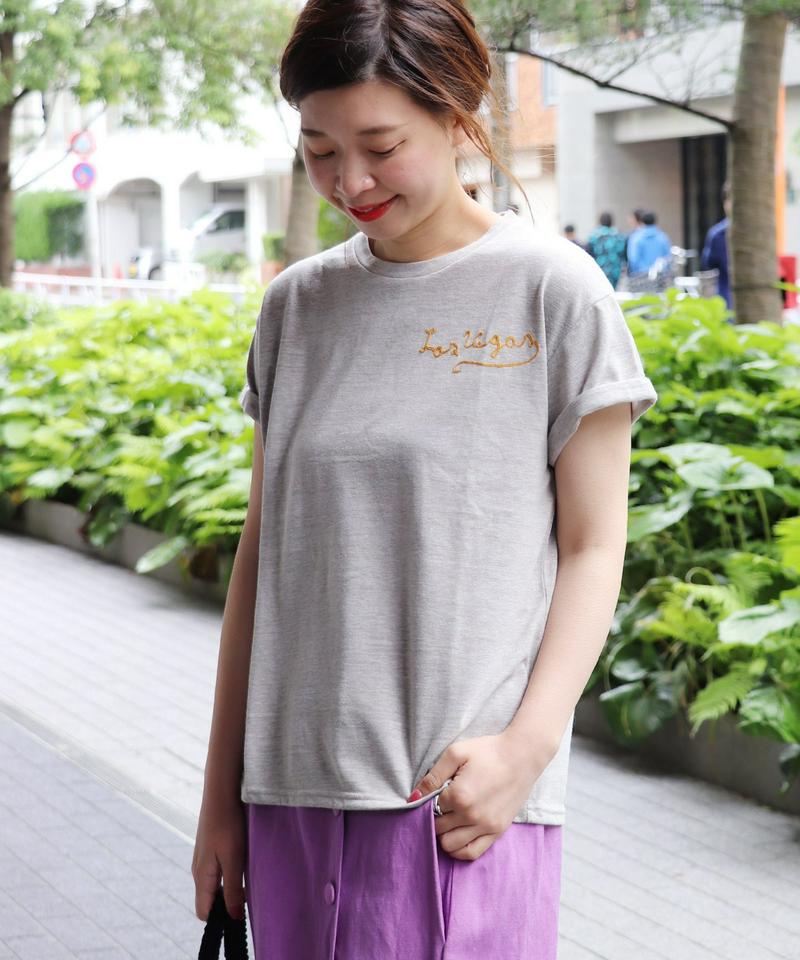 【RIDING HIGH/ライディングハイ】 HANDLE EMBROIDERY MESSAGE Tシャツ◆