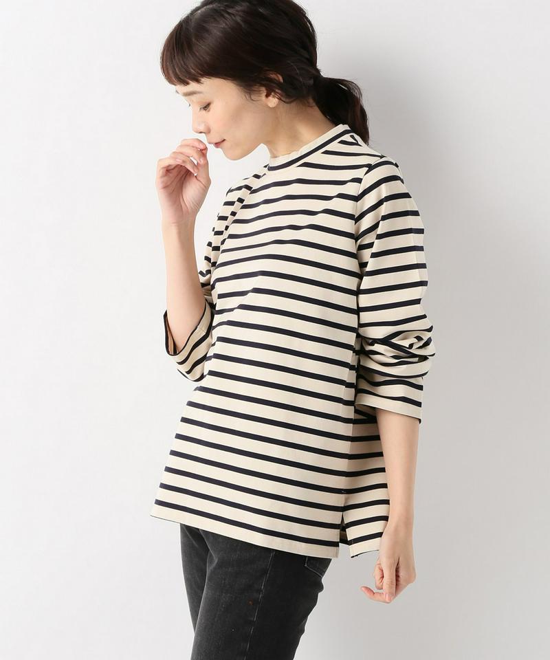 ギザコットンボーダープルオーバー