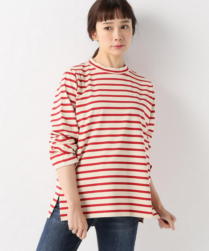 ギザコットンボーダープルオーバー