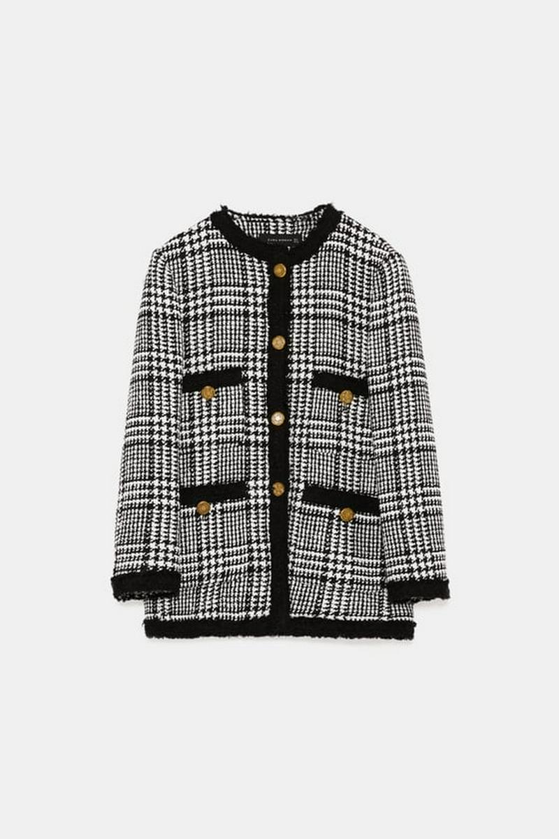ロング丈ツイードブレザー
