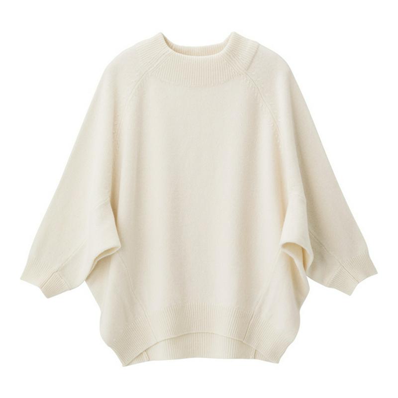 ウールブレンドドルマンスリーブセーター(7分袖)Z