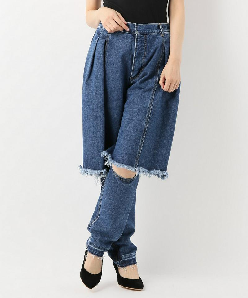 KSENIA SCHNAIDER Demi-denims  with contr