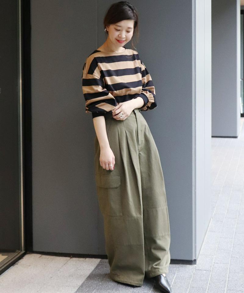 《追加予約》《WEB限定》JS+eバスクボーダーパフプルオーバー3◆