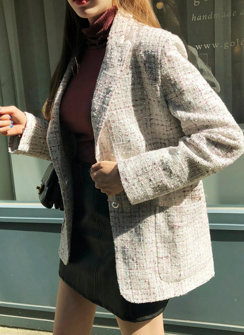 カラーミックスツイードジャケット・全1色