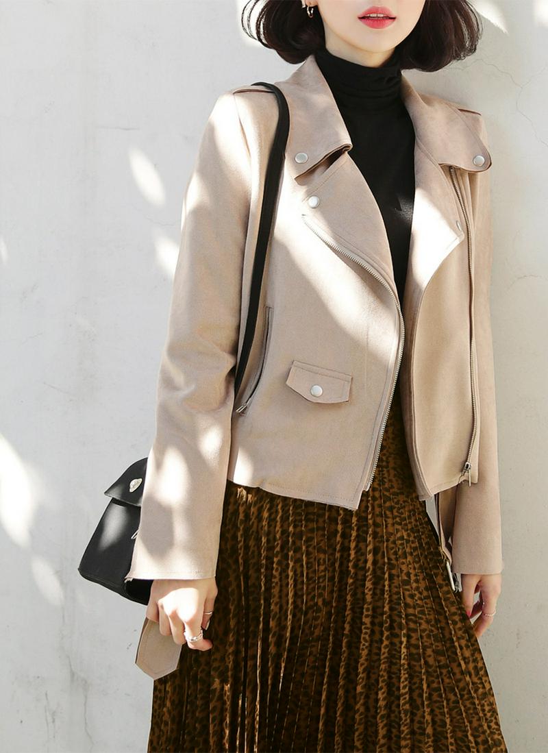 スエード調ライダースジャケット・全4色