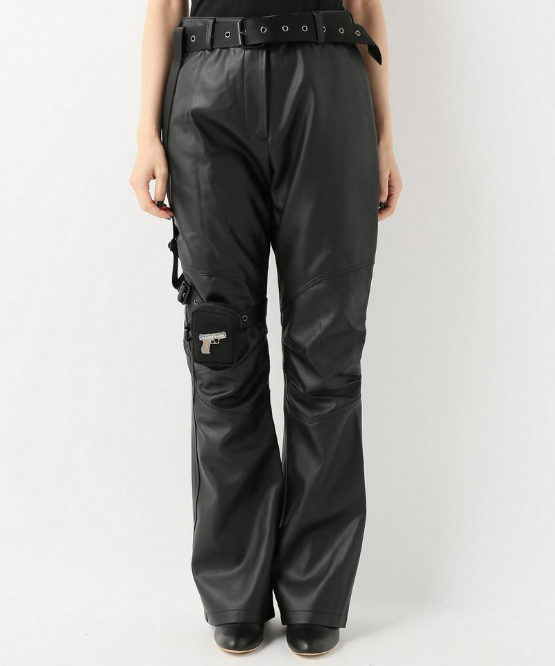 HYEIN SEO FAUX LEATHER PANTS w/ GARTER B
