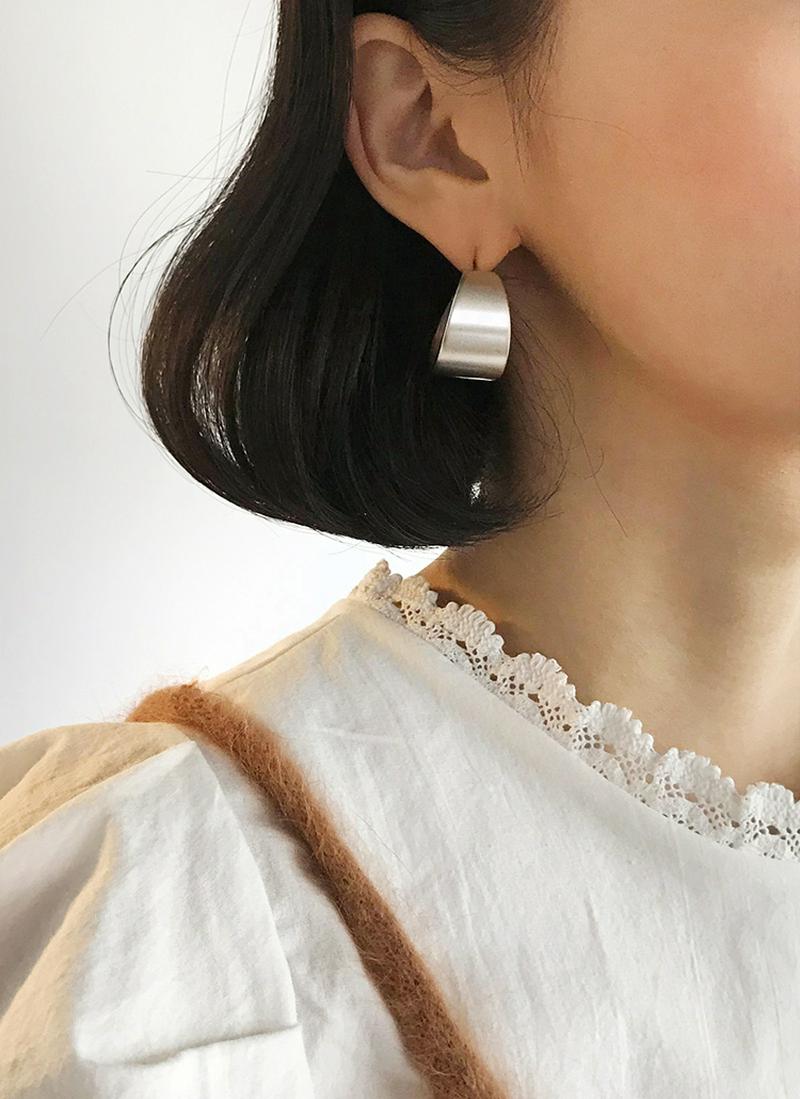 ブラスワイドフープピアス・全2色