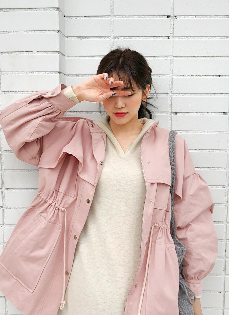 ハーフネックミリタリージャケット・全2色