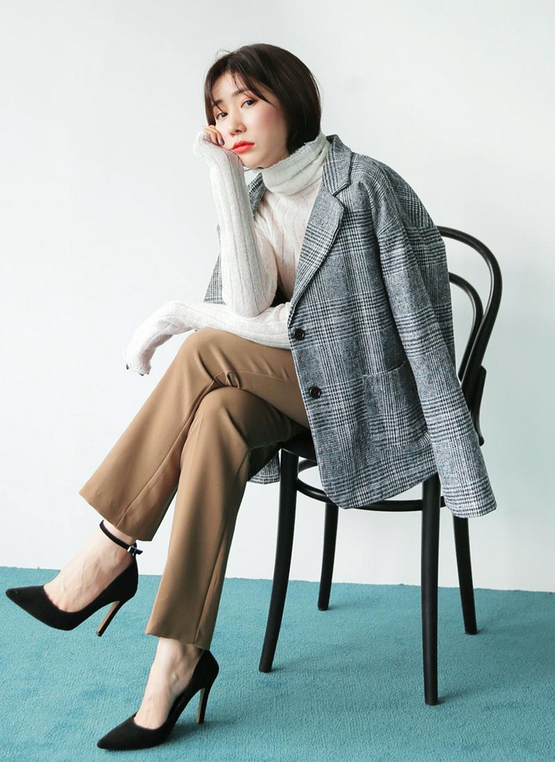 カラーラインチェックジャケット・全2色