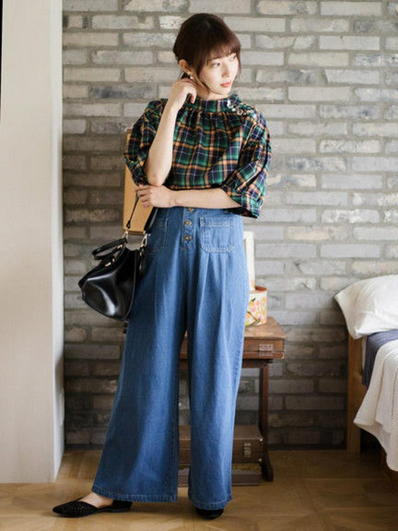 【Special Price】R&S チェック多釦ブラウス