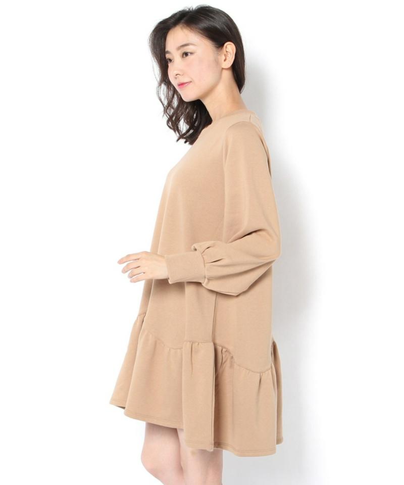 Who S Who Chico フーズフーチコ の 長袖裾ペプラムスウェットワンピース Parte