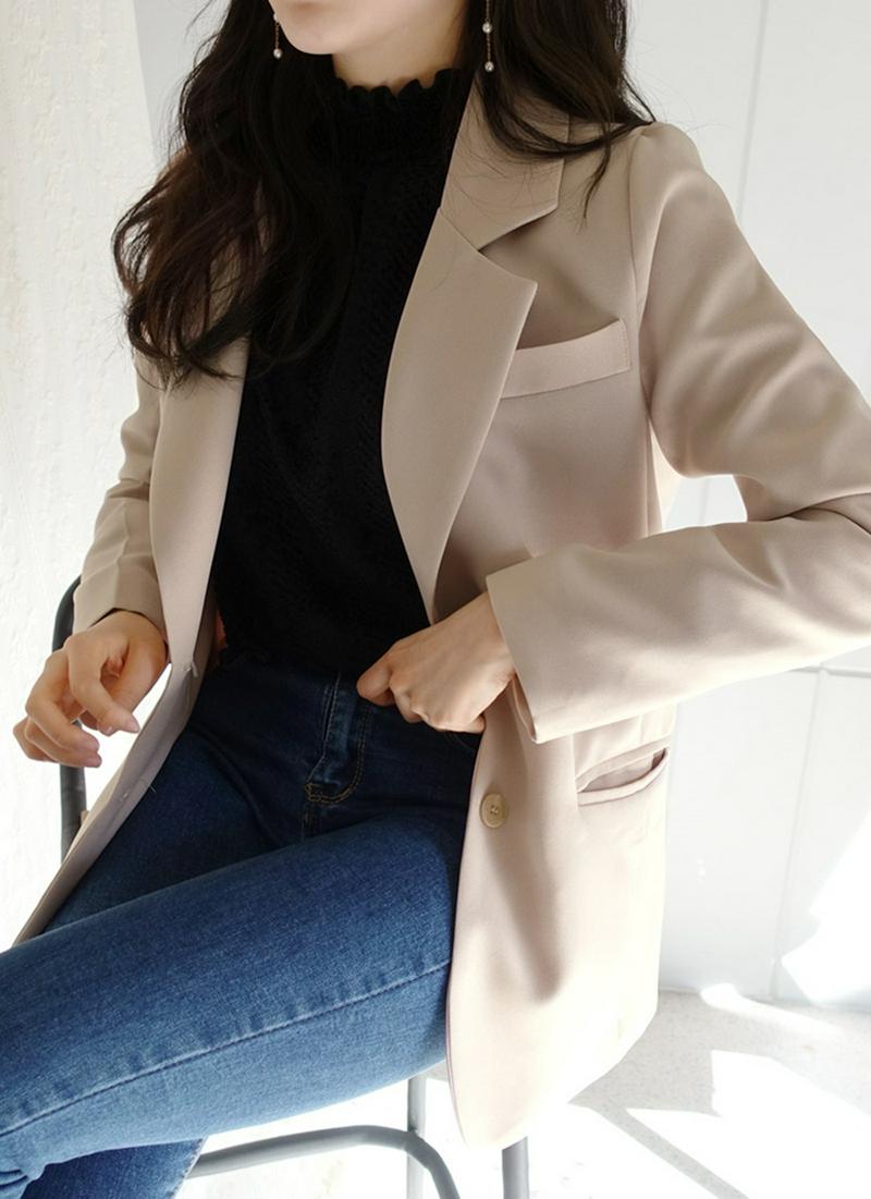 ツーボタンミドルジャケット・全3色